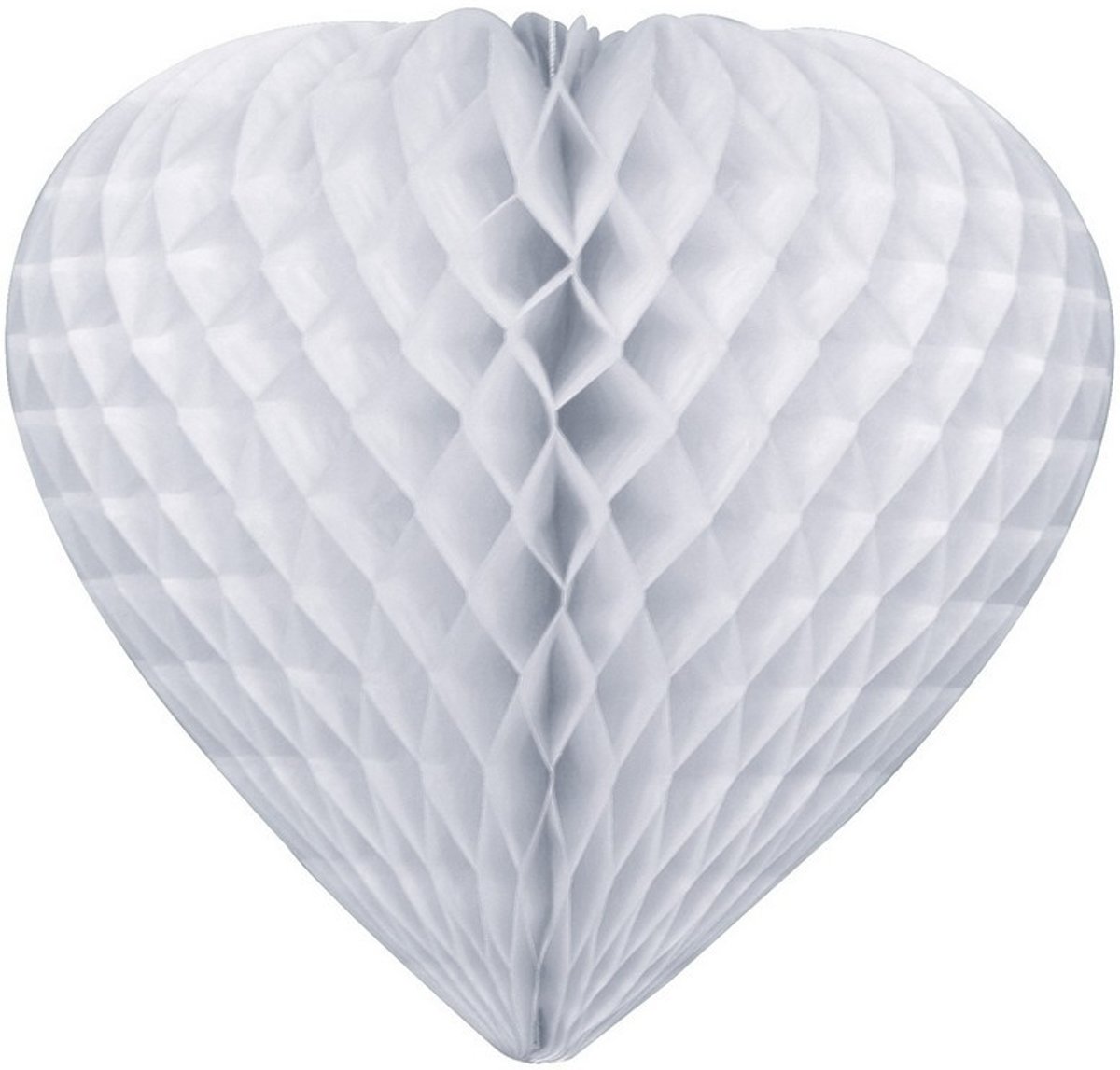 Honeycomb hart Wit 25 cm